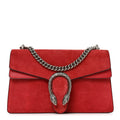 Suede Vitello Velvet Small Dionysus Shoulder Bag Vulcanic Red wholesalehk.shop
