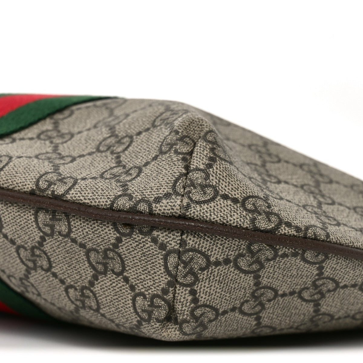 GG Supreme Monogram Web Small Ophidia Half Moon Hobo Brown wholesalehk.shop