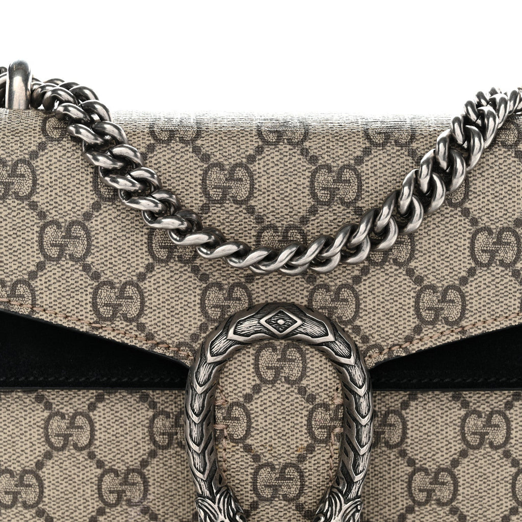 GG Supreme Monogram Mini Dionysus Shoulder Bag Black wholesalehk.shop