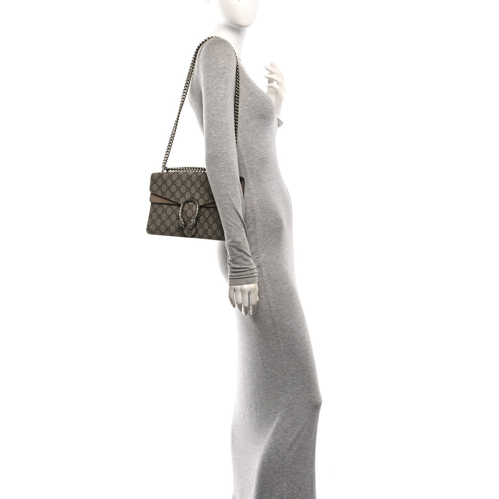GG Supreme Monogram Small Dionysus Shoulder Bag Taupe wholesalehk.shop