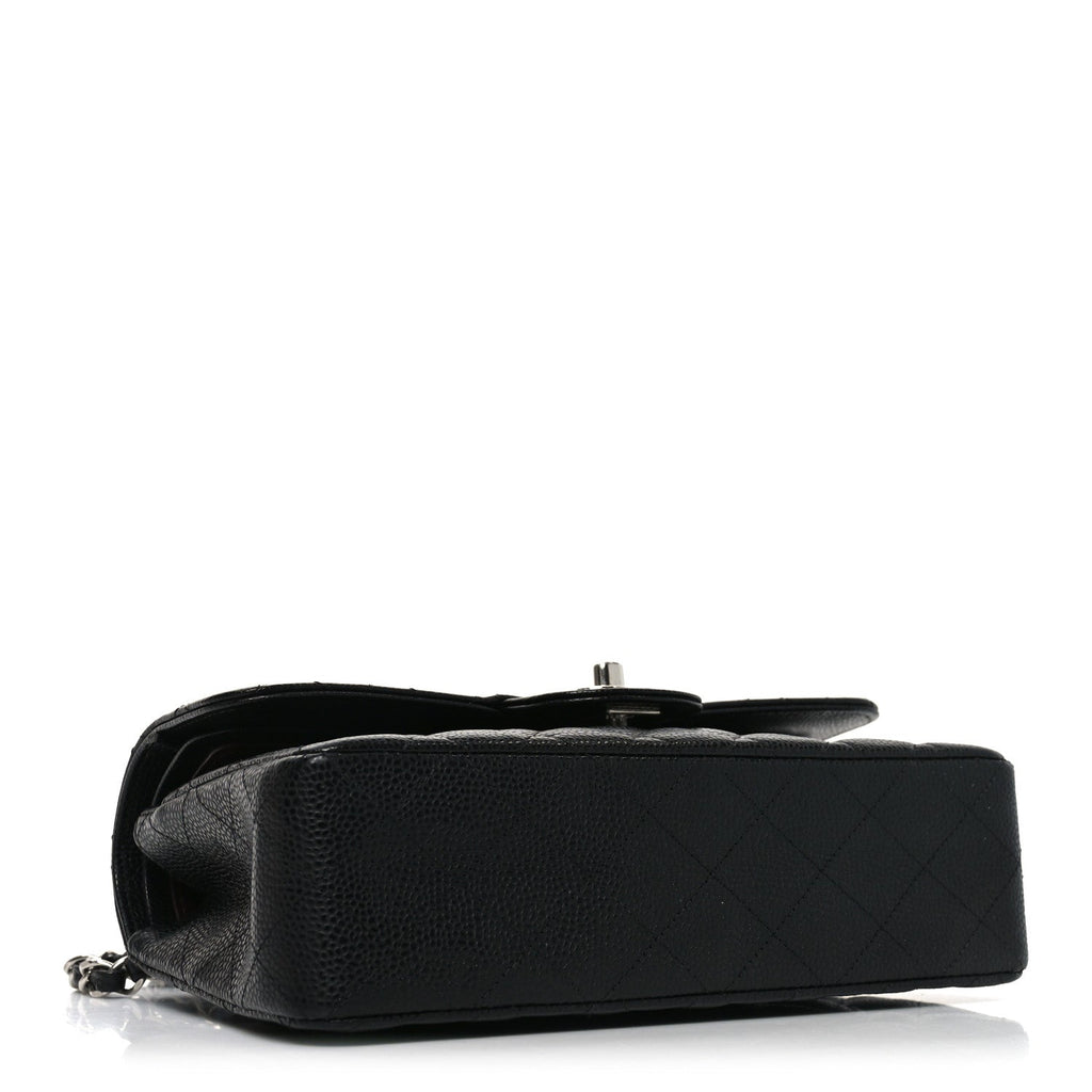Caviar Quilted Small Double Flap Black wholesalehk.shop