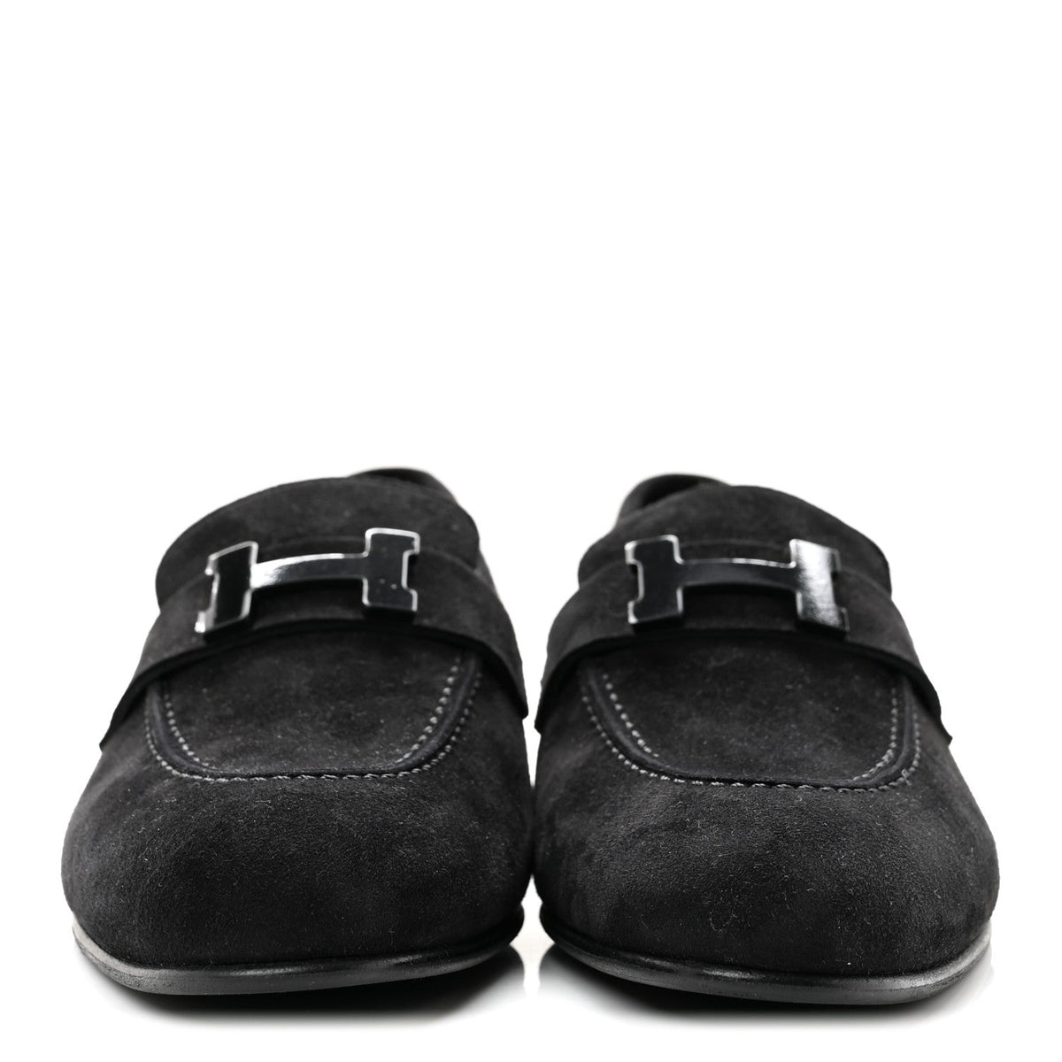 Suede Goatskin Paris Loafers 36 Black wholesalehk.shop