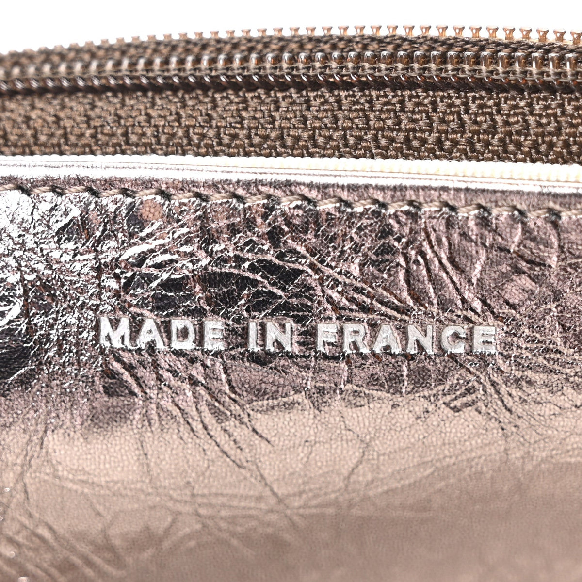 Metallic Striped Calfskin Reissue Wallet On Chain WOC Silver wholesalehk.shop
