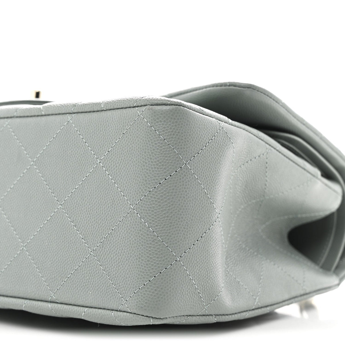Caviar Quilted Jumbo Double Flap Light Blue wholesalehk.shop