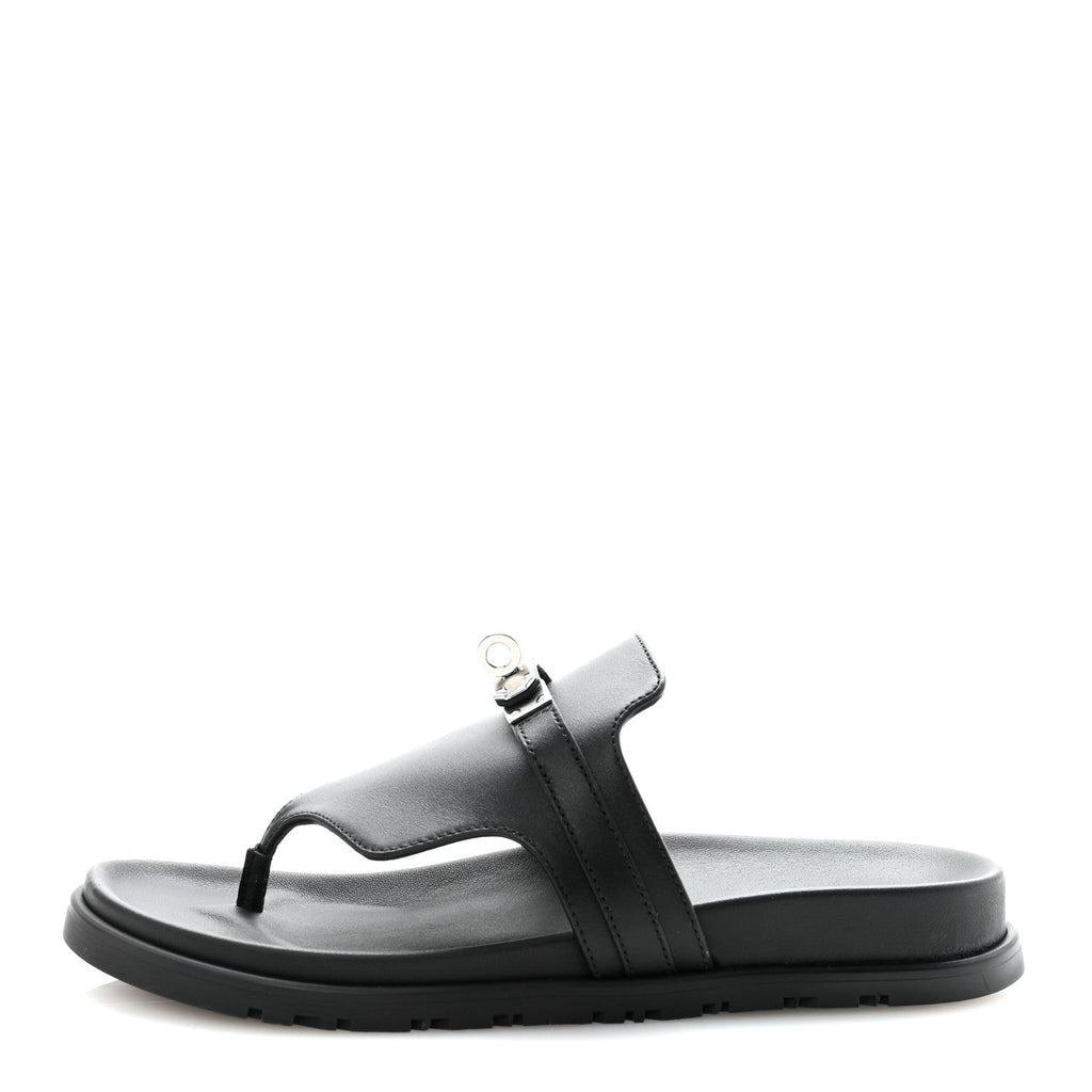 Calfskin Womens Empire Sandals 38 Black wholesalehk.shop