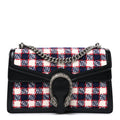 Vintage Tweed Check Small Dionysus Shoulder Bag White Hibiscus Red Marine wholesalehk.shop