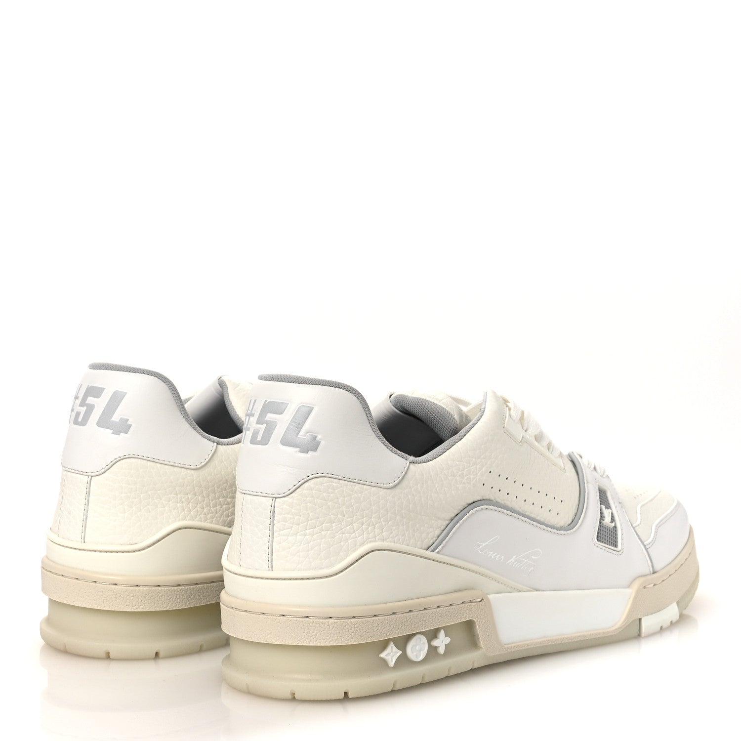 Calfskin Mens LV Trainer Sneakers 10 White £¨ Direct shipment via from wholesalehk.shop