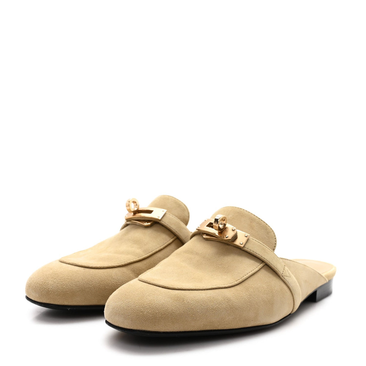 Suede Goatskin Oz Mules 37 Beige Sable wholesalehk.shop