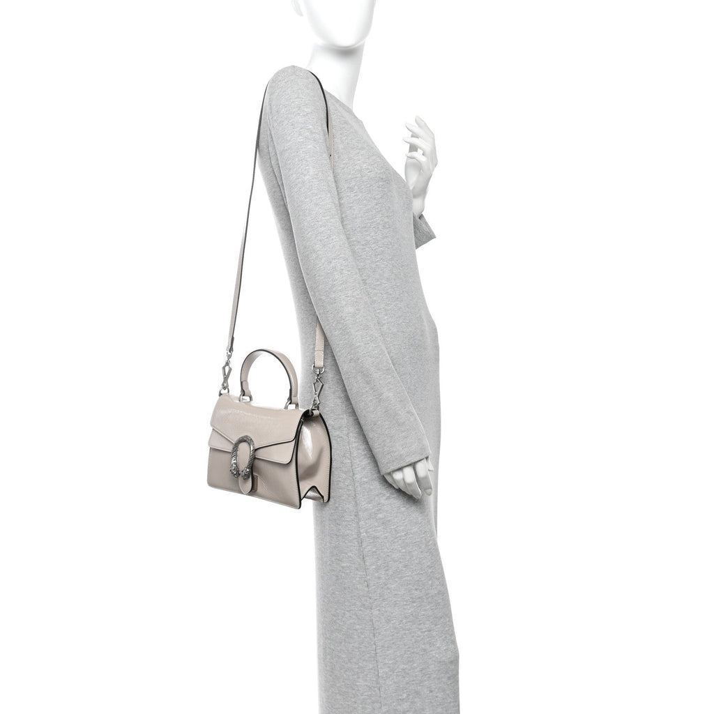 Crinkled Patent Small Dionysus Top Handle Bag Sphinx wholesalehk.shop