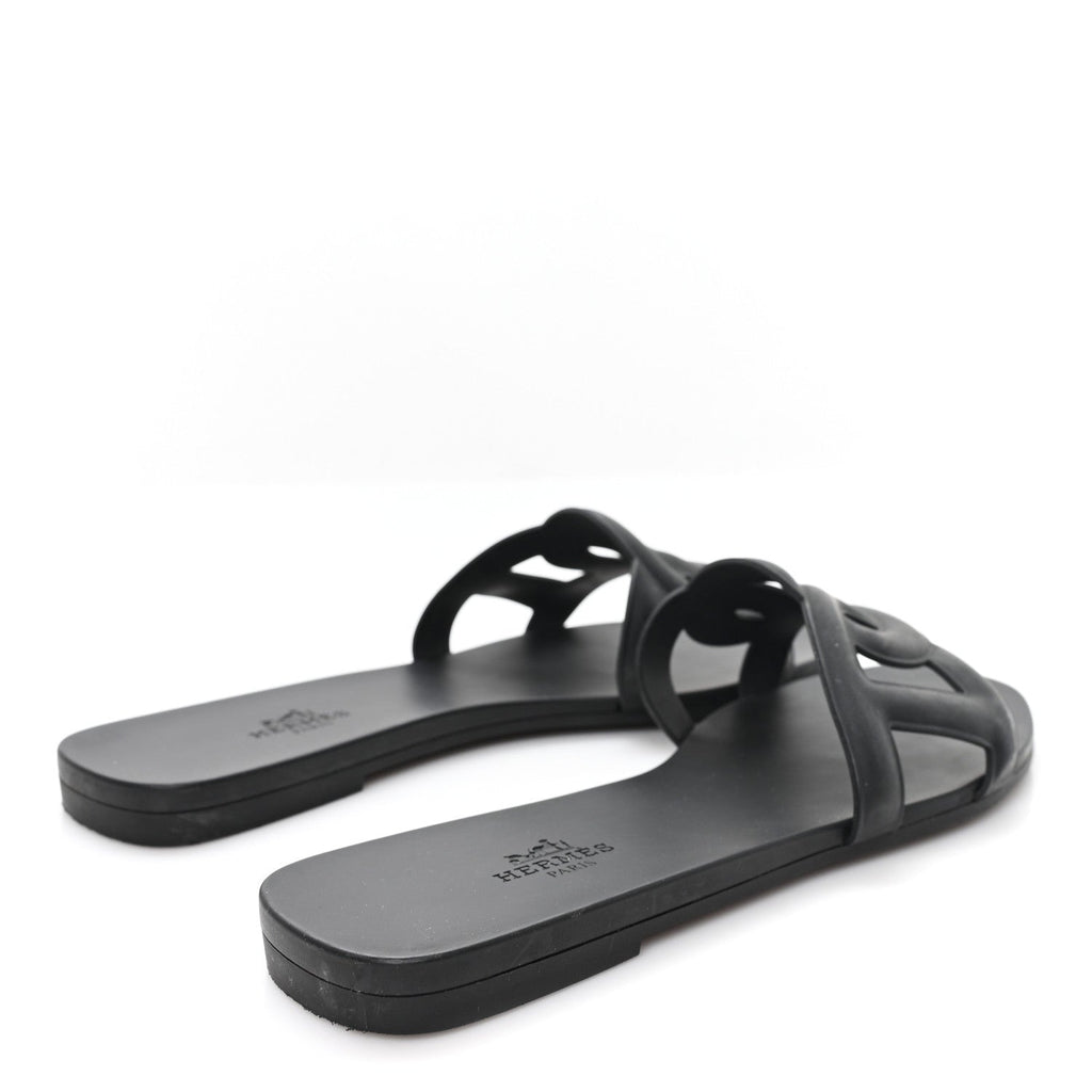 Rubber Aloha Sandals 38 Black wholesalehk.shop