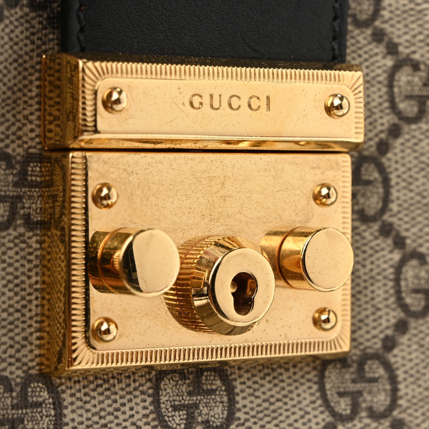 GG Supreme Monogram Small Padlock Tote Black £¨ Direct shipment via from wholesalehk.shop