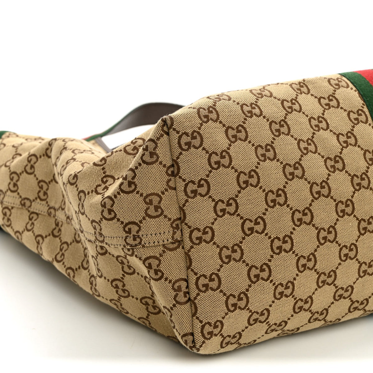 GG Monogram Web Large Giglio Tote Beige Brown wholesalehk.shop