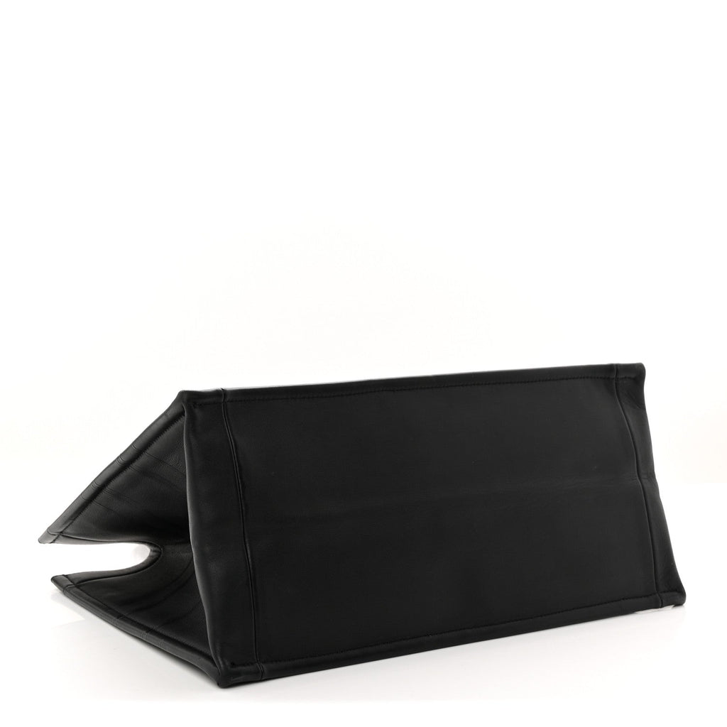 Calfskin Embossed Medium Book Tote Black £¨ Direct shipment via from wholesalehk.shop