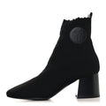 Knit Calfskin Jenna 60 Ankle Boots 36 Black wholesalehk.shop
