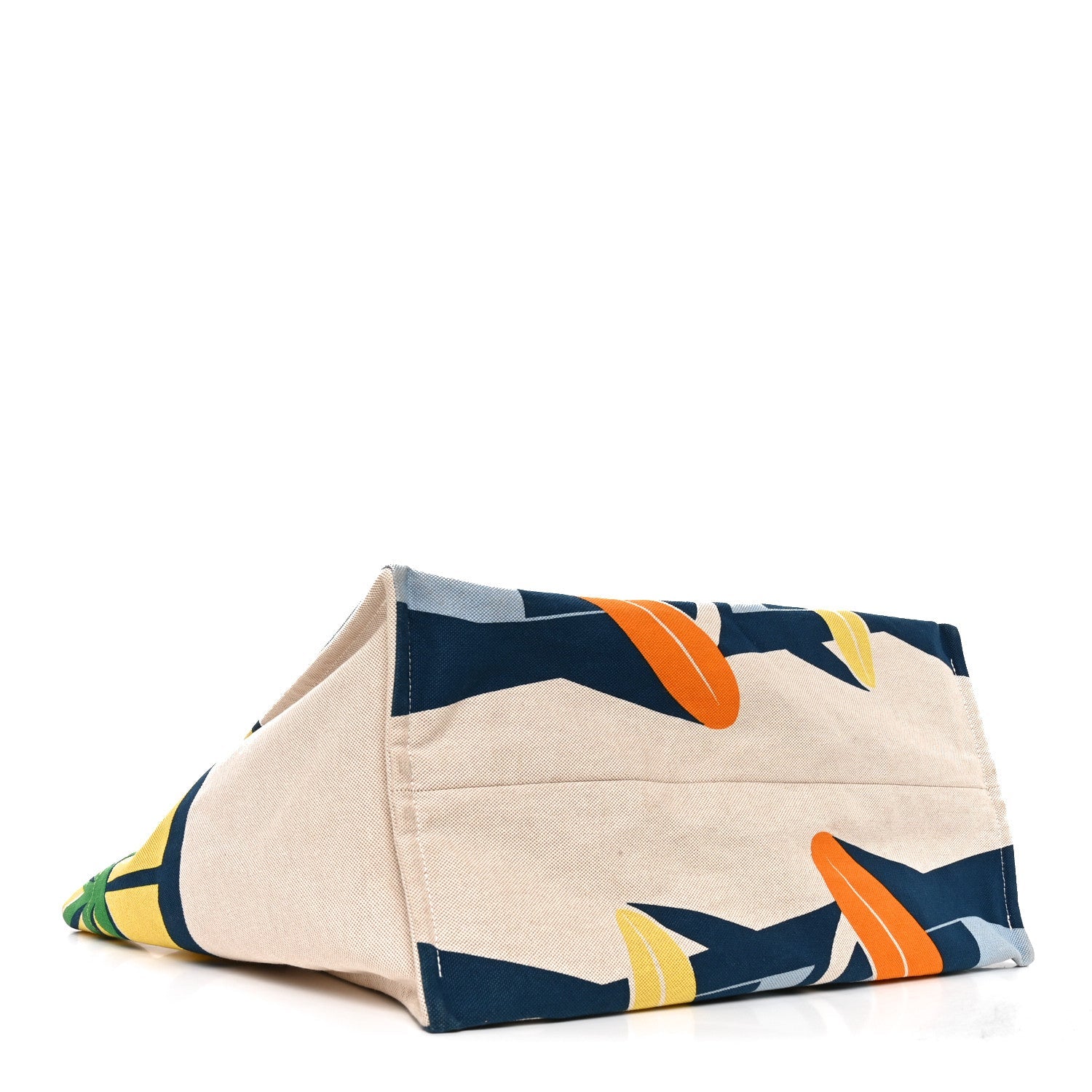 Cotton Canvas Apres la Vague Beach Bag Jaune Bleu £¨ Direct shipment via from wholesalehk.shop