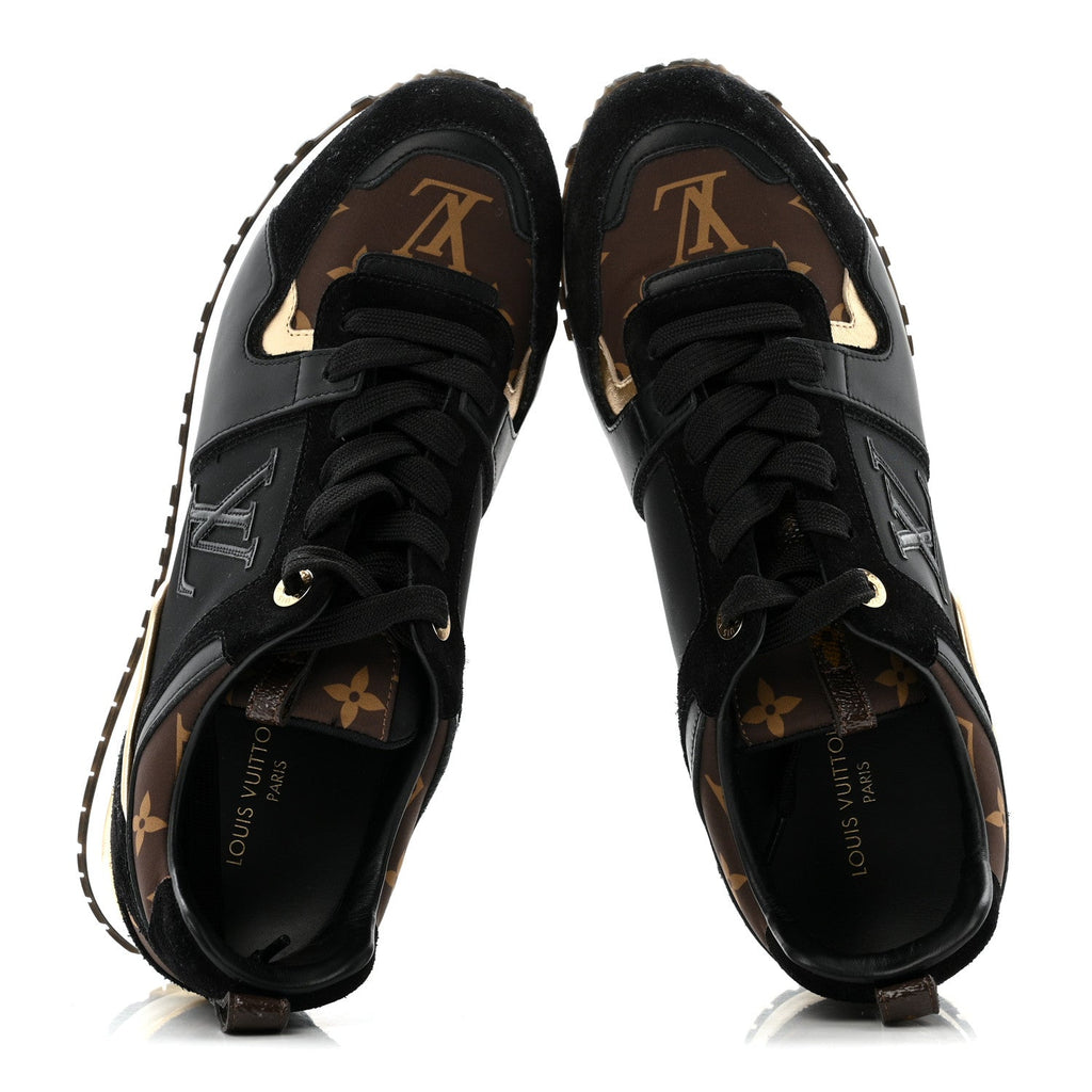 Suede Calfskin Recycled Monogram Nylon Run Away Sneakers 39 Black £¨ Direct shipment via from wholesalehk.shop