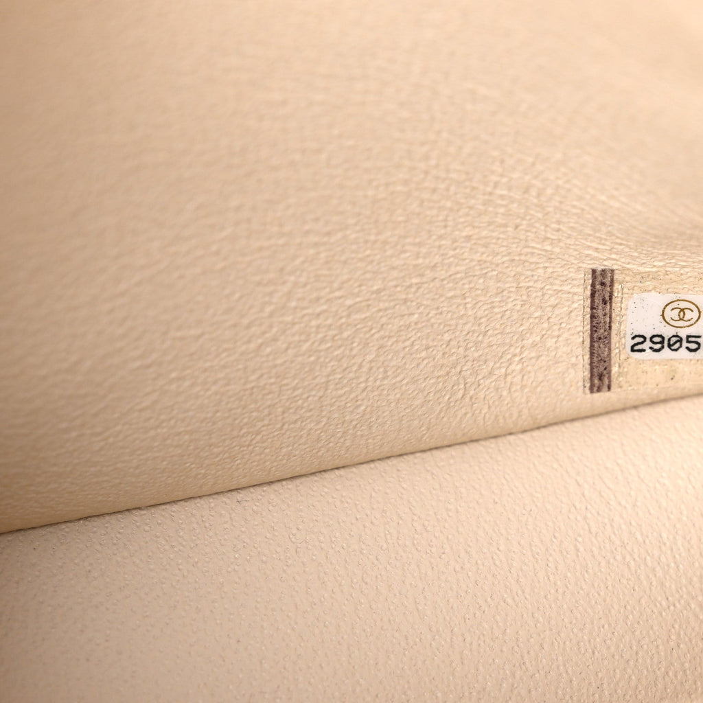 Caviar Quilted Small Double Flap Light Beige wholesalehk.shop