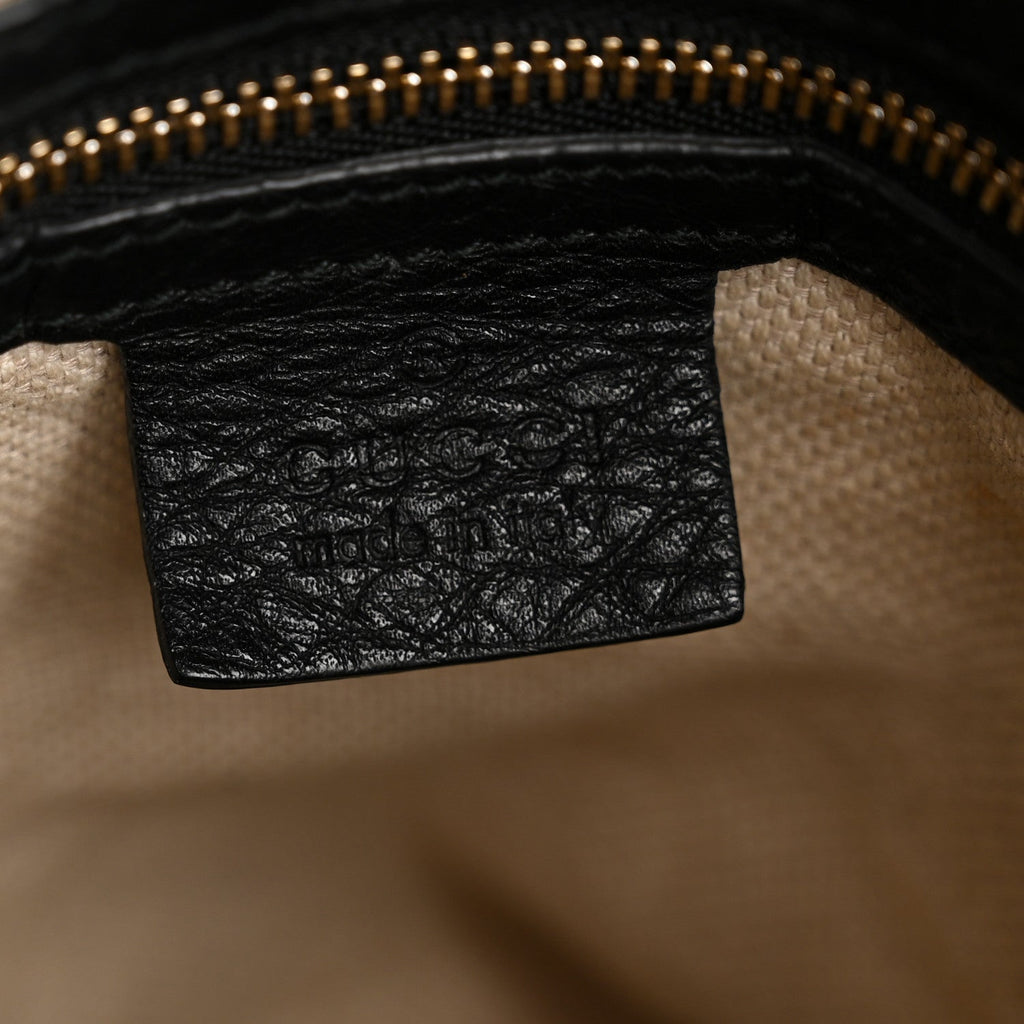 Pebbled Calfskin Medium Soho Chain Shoulder Bag Black wholesalehk.shop