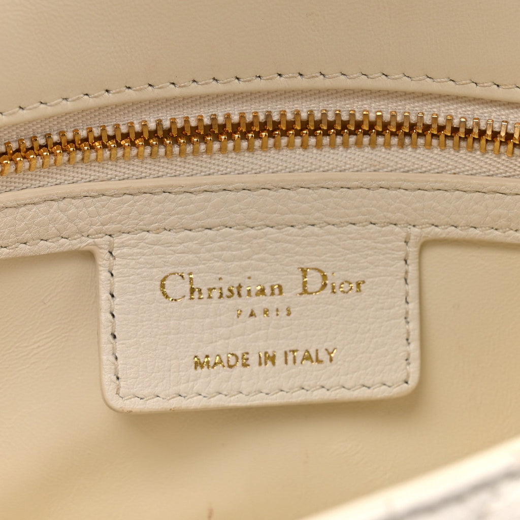 Grained Calfskin Cannage Small Caro Bag White wholesalehk.shop
