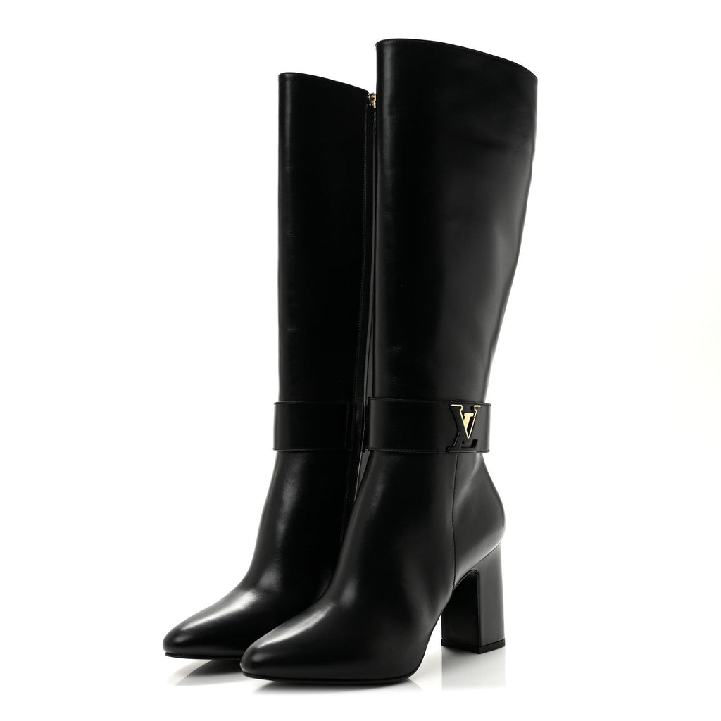 Calfskin Midtown High Boots 40 Black £¨ Direct shipment via from wholesalehk.shop