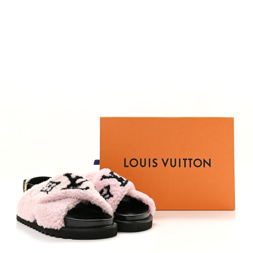 Shearling Calfskin Paseo Flat Comfort Sandal 38 Pink £¨ Direct shipment via from wholesalehk.shop
