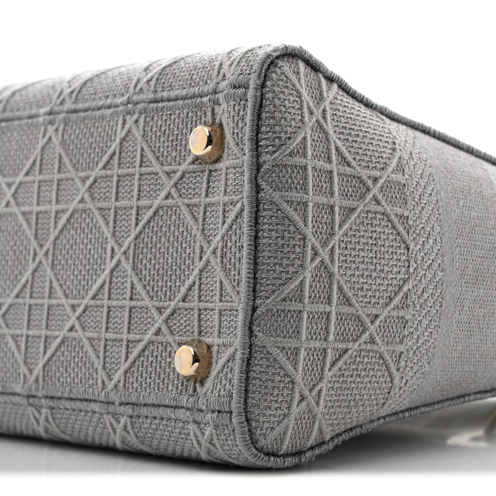Canvas Embroidered Cannage Medium Lady D-Lite Gray wholesalehk.shop