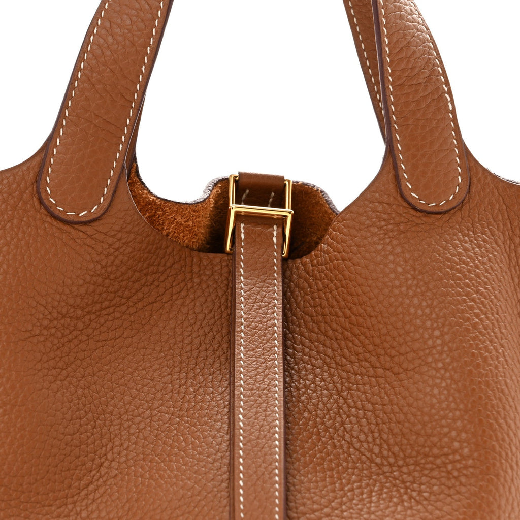 Taurillon Clemence Picotin Lock 18 PM Gold £¨ Direct shipment via from wholesalehk.shop