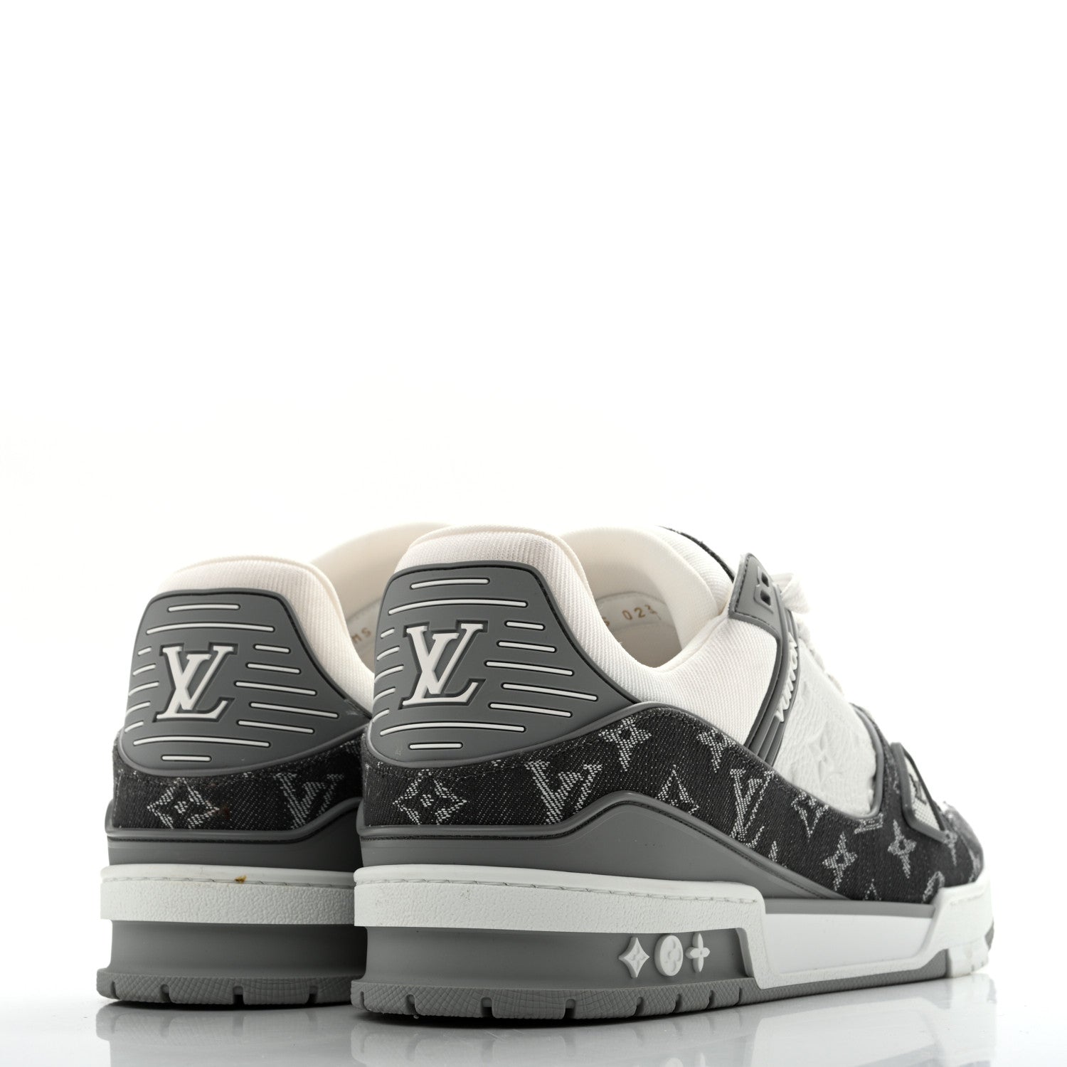 Calfskin Embossed Monogram Denim Mens LV Trainer Sneakers 11 Grey £¨ Direct shipment via from wholesalehk.shop