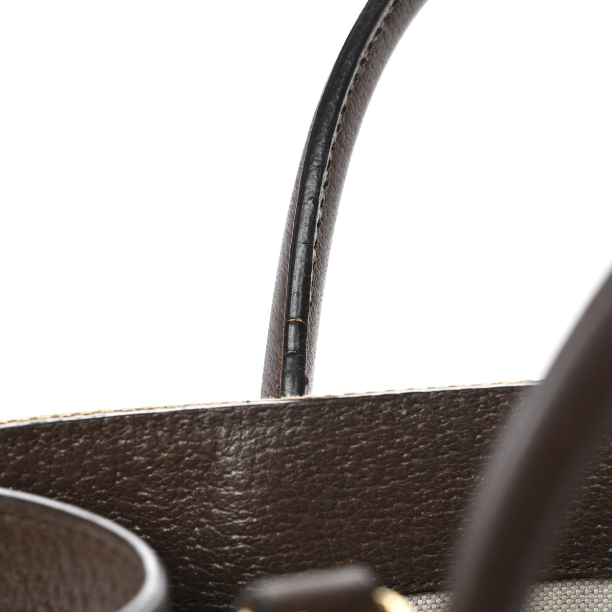 Monogram Jumbo GG Textured Dollar Calfskin Web Small Tote Bag Camel Ebony New Acero wholesalehk.shop