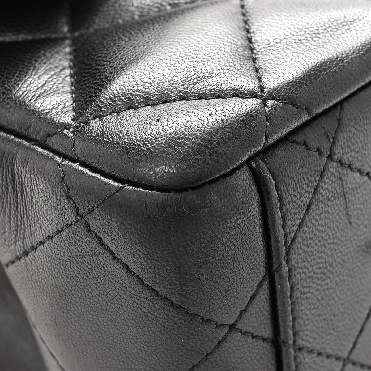 Lambskin Quilted Maxi Double Flap Black wholesalehk.shop