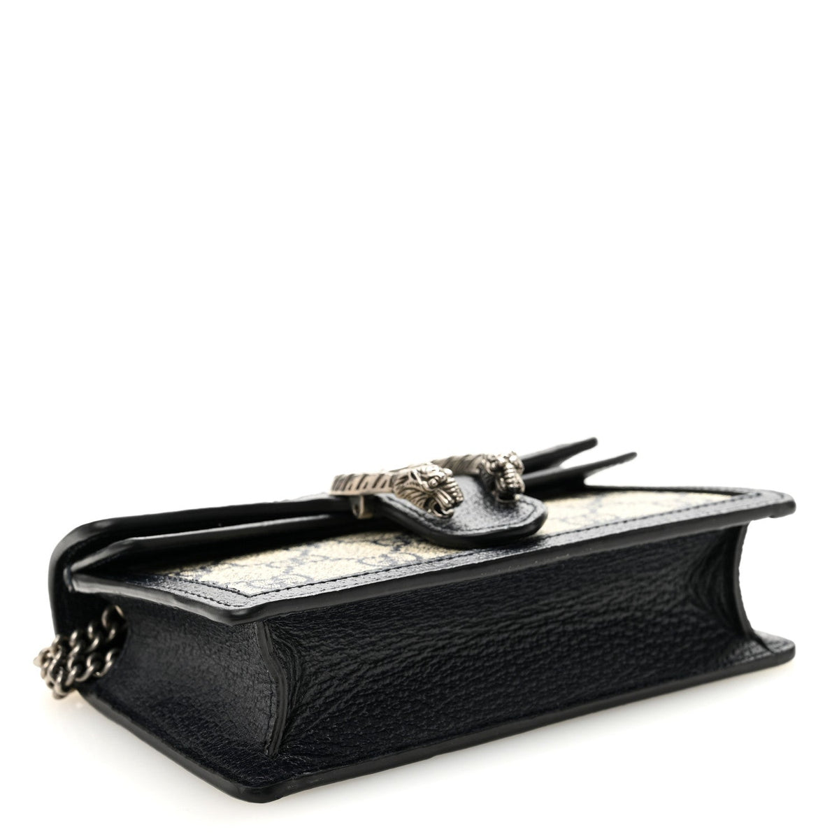 GG Supreme Monogram Textured Dollar Calfskin Super Mini Dionysus Shoulder Bag Beige Blue wholesalehk.shop