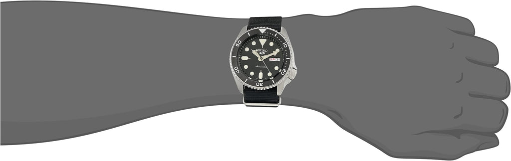 Seiko 5 Sports SKX Automatic Black Dial Black NATO Strap Watch For Men - SRPD55K3 wholesalehk.shop