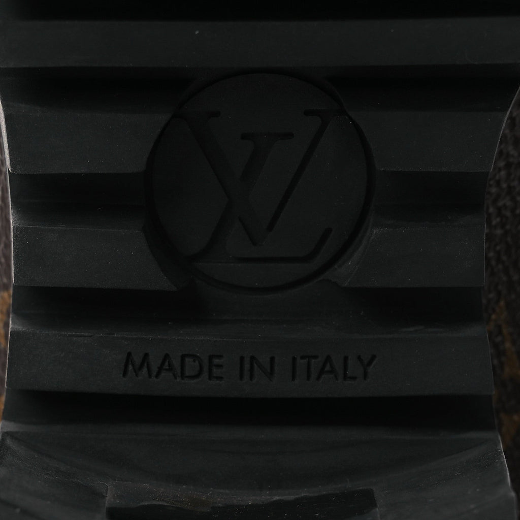 Suede Calfskin Monogram Laureate Platform Desert Boots 36 Black £¨ Direct shipment via from wholesalehk.shop
