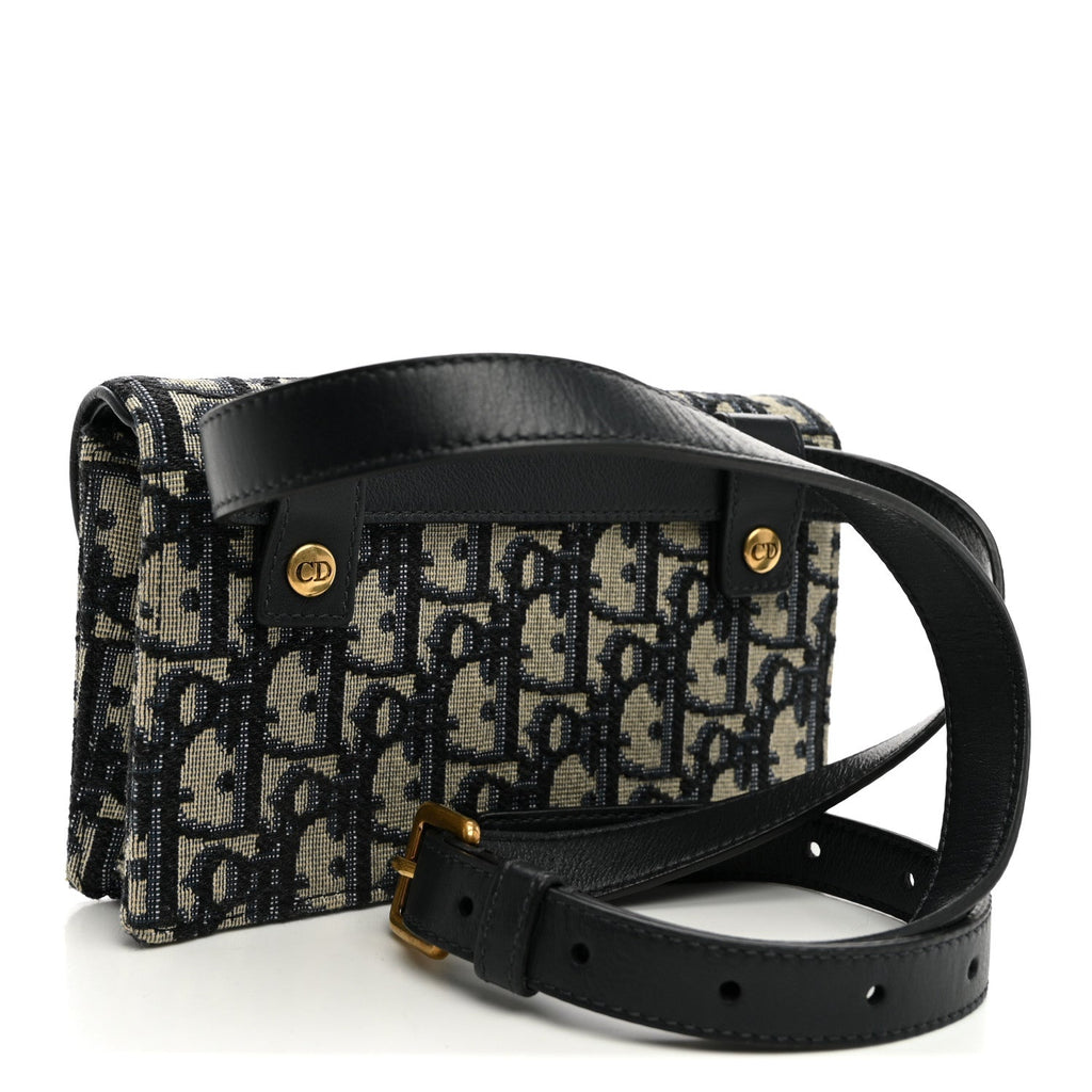 Oblique Saddle Belt Bag Blue wholesalehk.shop
