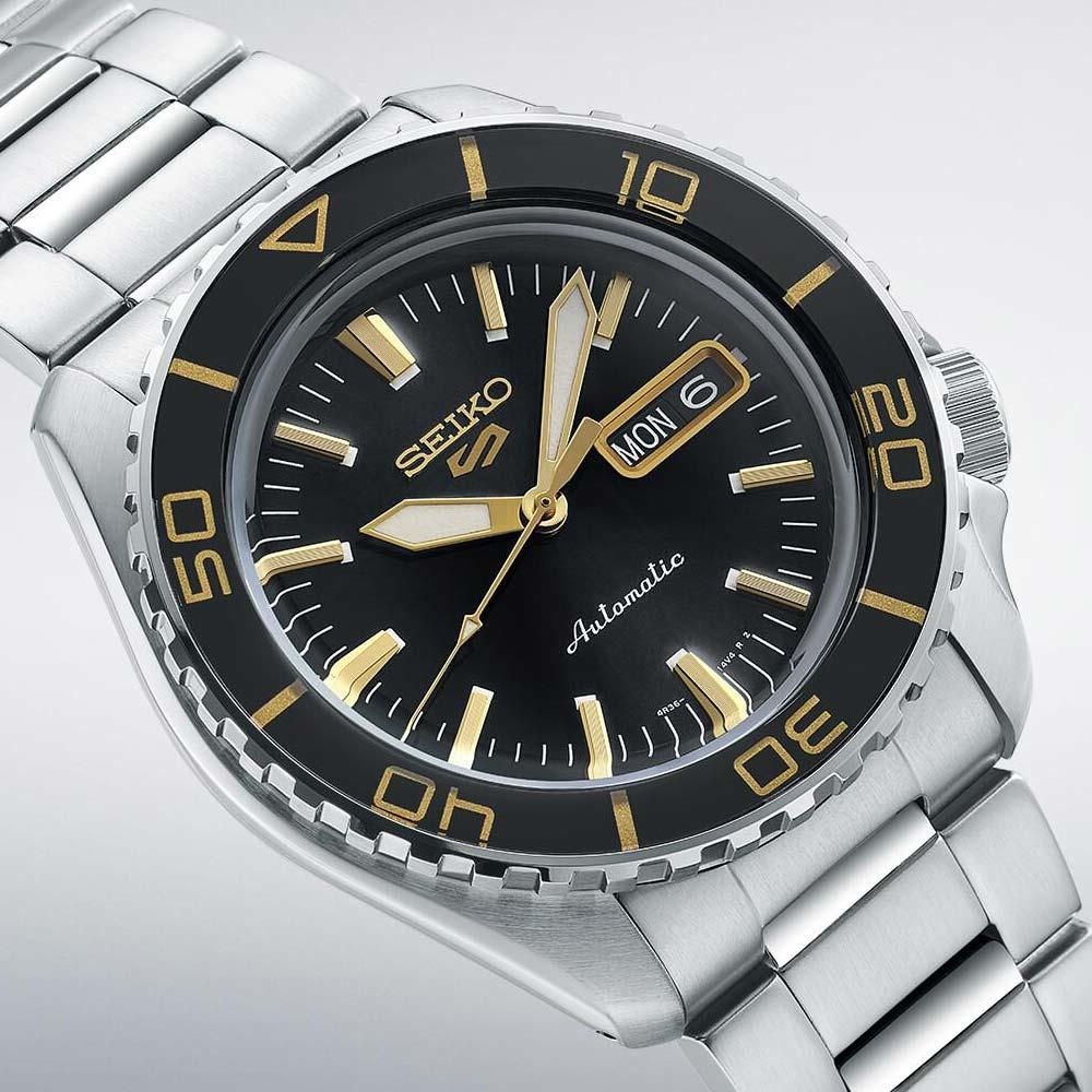 Seiko 5 Sport Automatic SKX Series Black Dial Silver Steel Strap Watch for Men - SRPK99K1 wholesalehk.shop