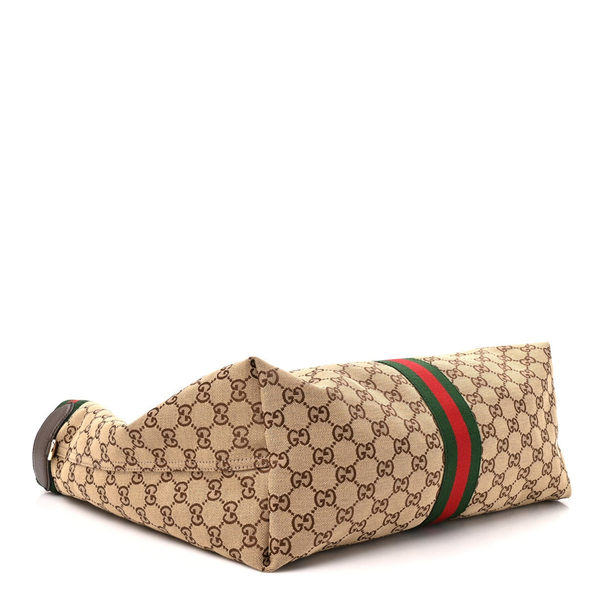 GG Monogram Web Large Giglio Tote Beige Brown wholesalehk.shop