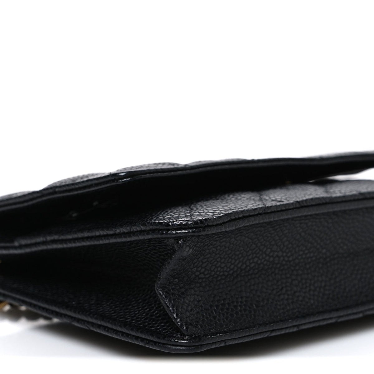 Caviar Quilted Wallet on Chain WOC Black wholesalehk.shop