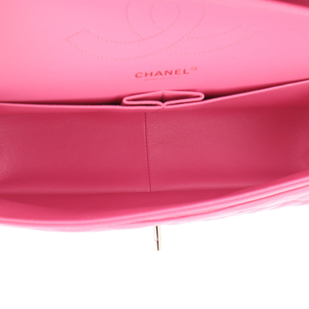 Caviar Quilted Jumbo Double Flap Pink wholesalehk.shop