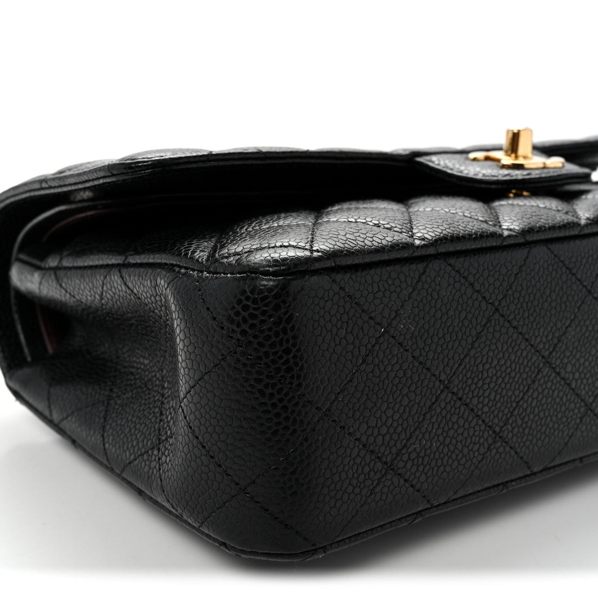 Caviar Quilted Medium Double Flap Black wholesalehk.shop