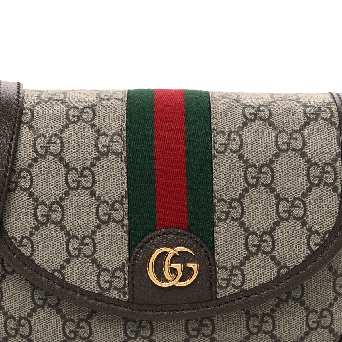 GG Supreme Monogram Textured Dollar Calfskin Mini Ophidia Flap Shoulder Bag Beige Ebony New Acero wholesalehk.shop