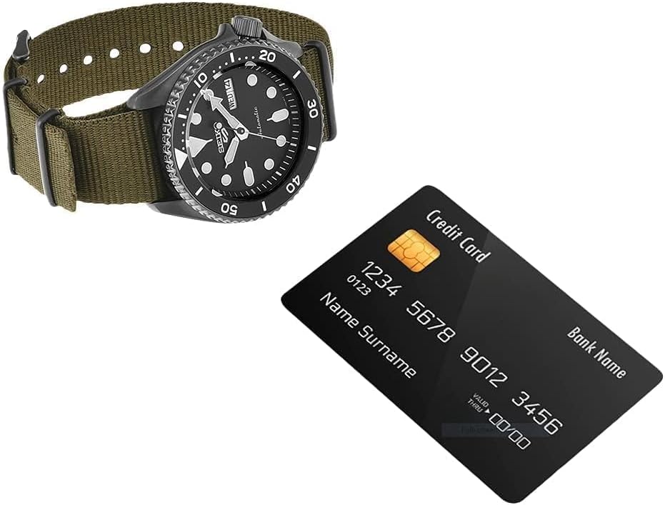 Seiko 5 Sport Automatic Black Dial Green Nylon Strap Watch For Men - SRPD65K4 wholesalehk.shop