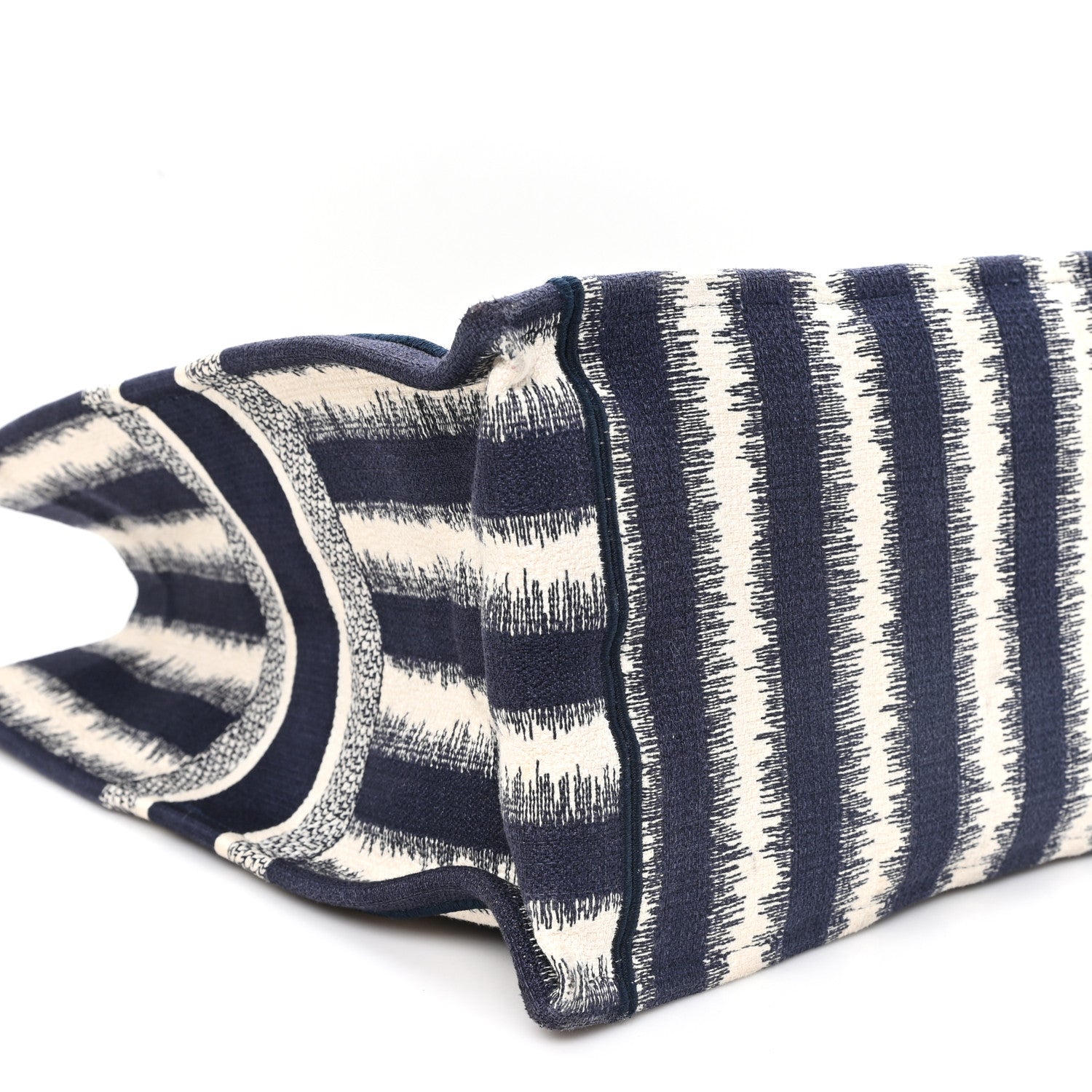 Canvas Embroidered Large Striped Book Tote Navy £¨ Direct shipment via from wholesalehk.shop