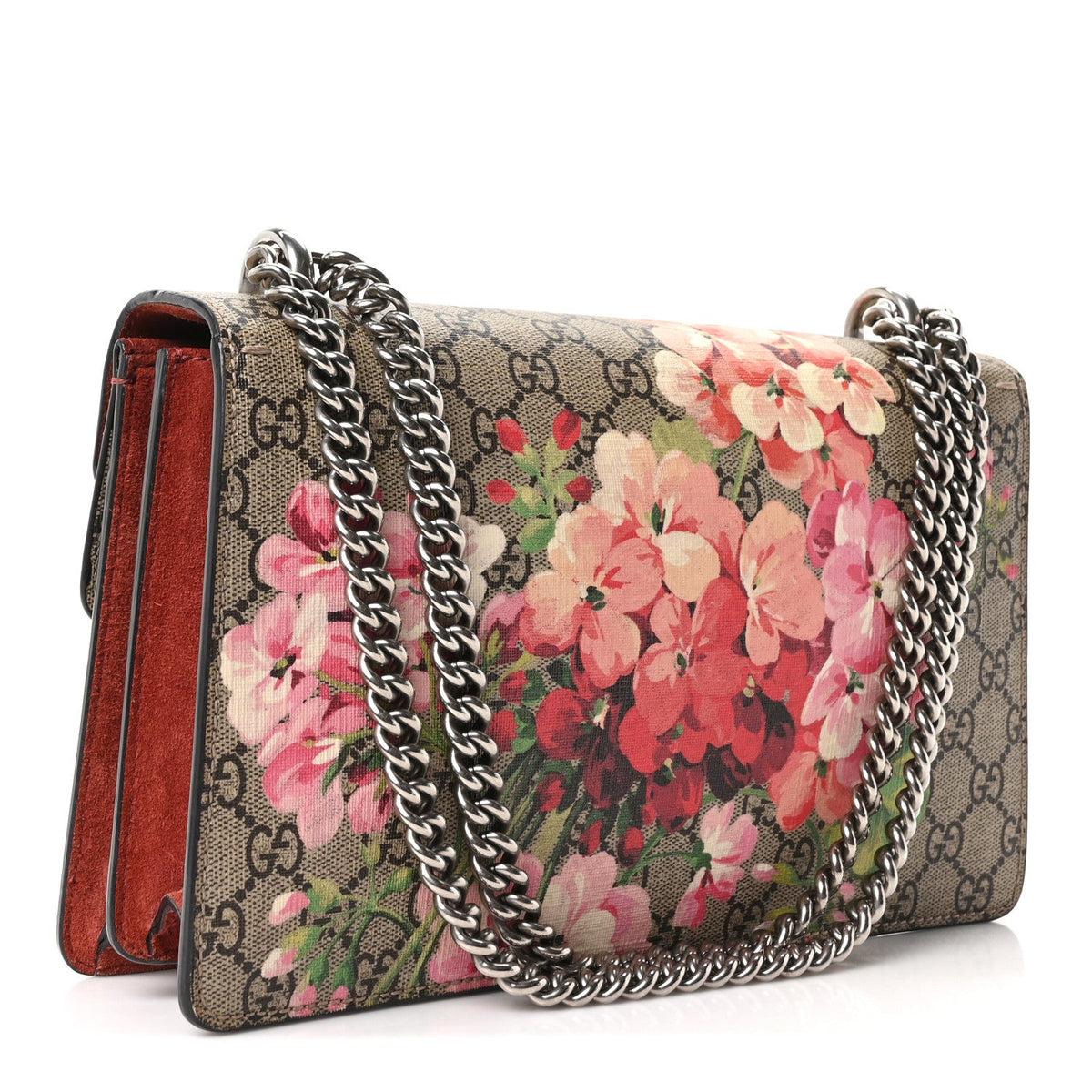 GG Supreme Monogram Blooms Small Dionysus Shoulder Bag Beige Multicolor Dry Rose wholesalehk.shop