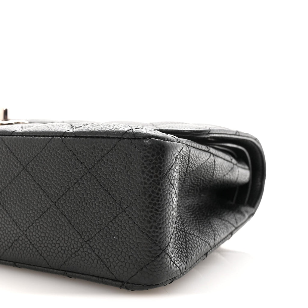 Caviar Quilted Medium Double Flap Black wholesalehk.shop