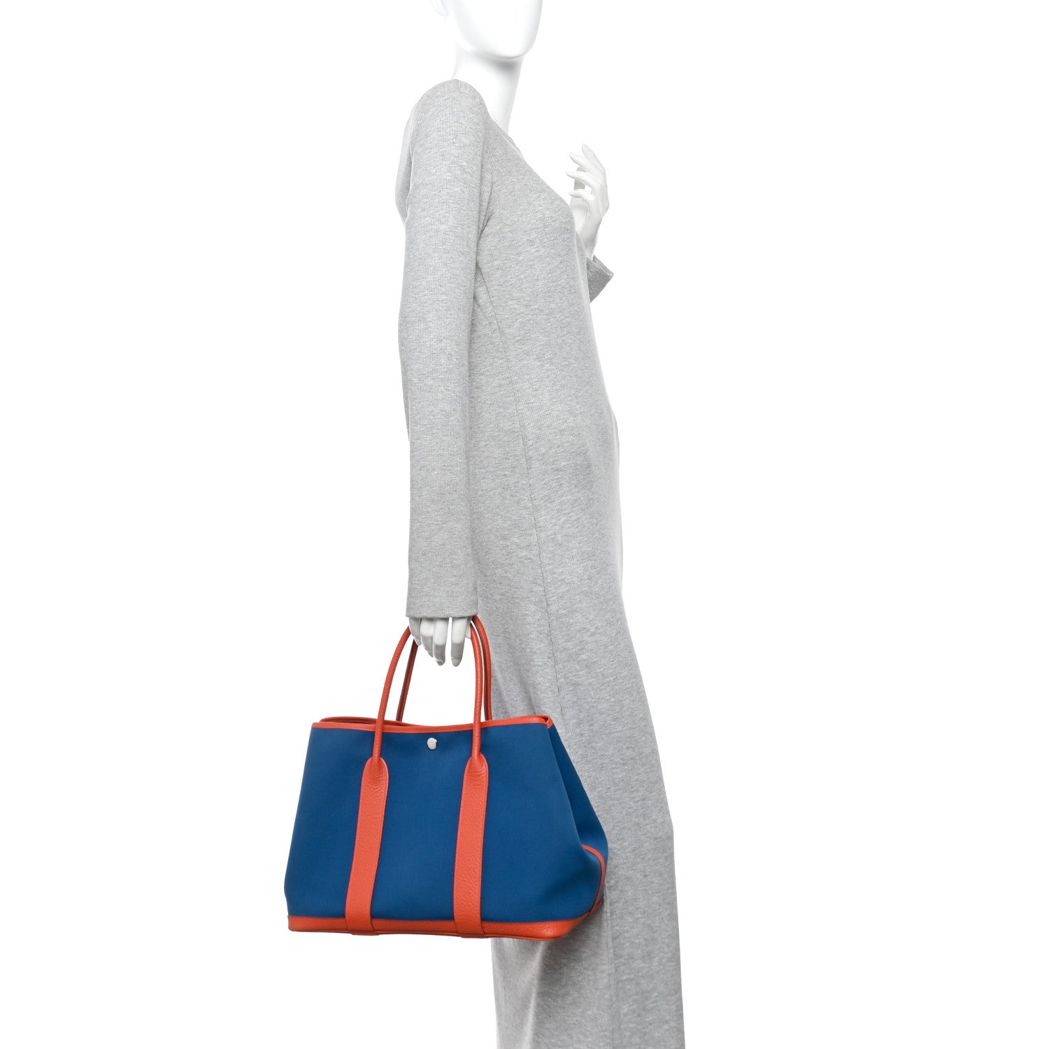 Toile Negonda Garden Party Tote 36 MM  Bleu Zanzibar Capucine £¨ Direct shipment via from wholesalehk.shop