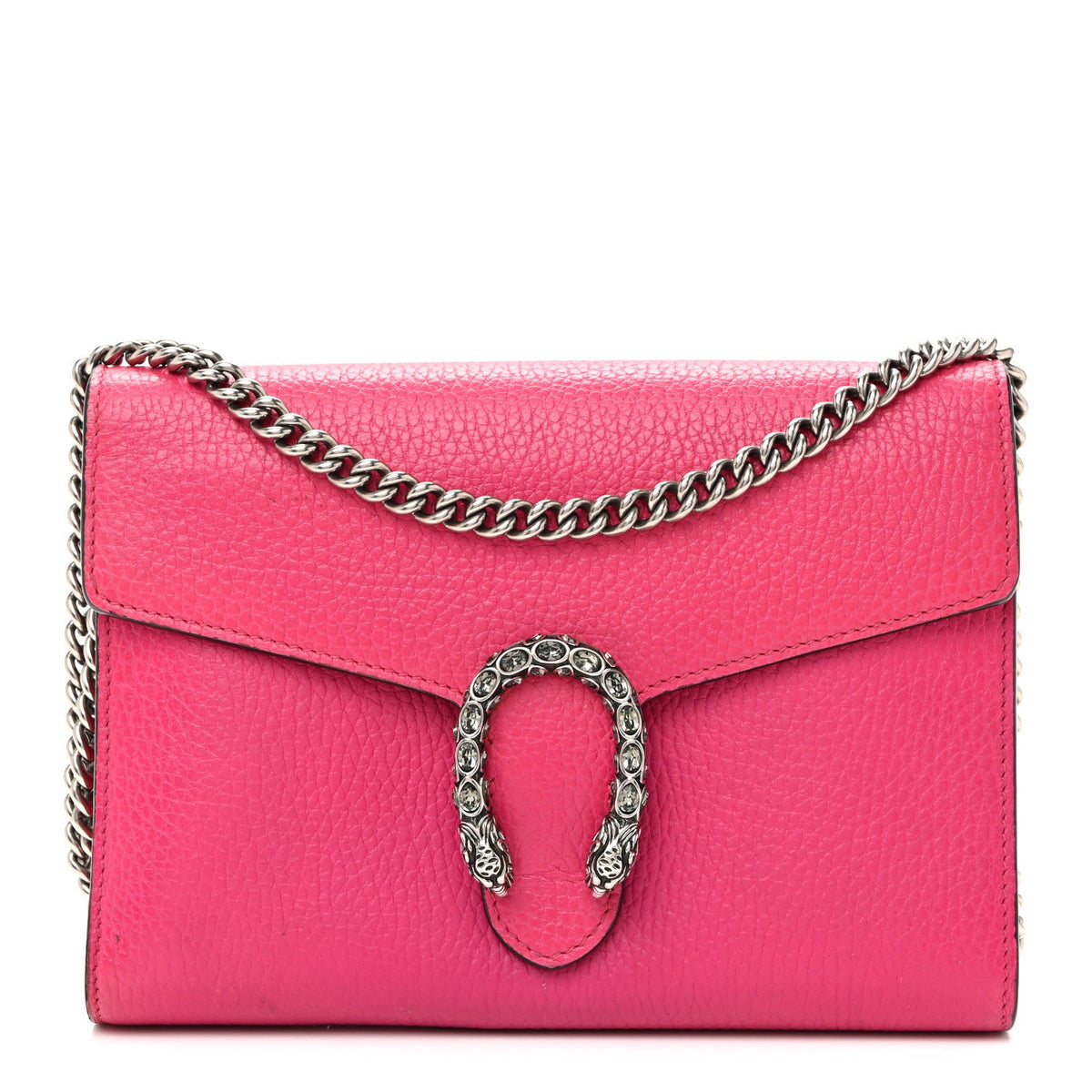 Dollar Calfskin Crystal Mini Dionysus Chain Wallet Box Pink wholesalehk.shop