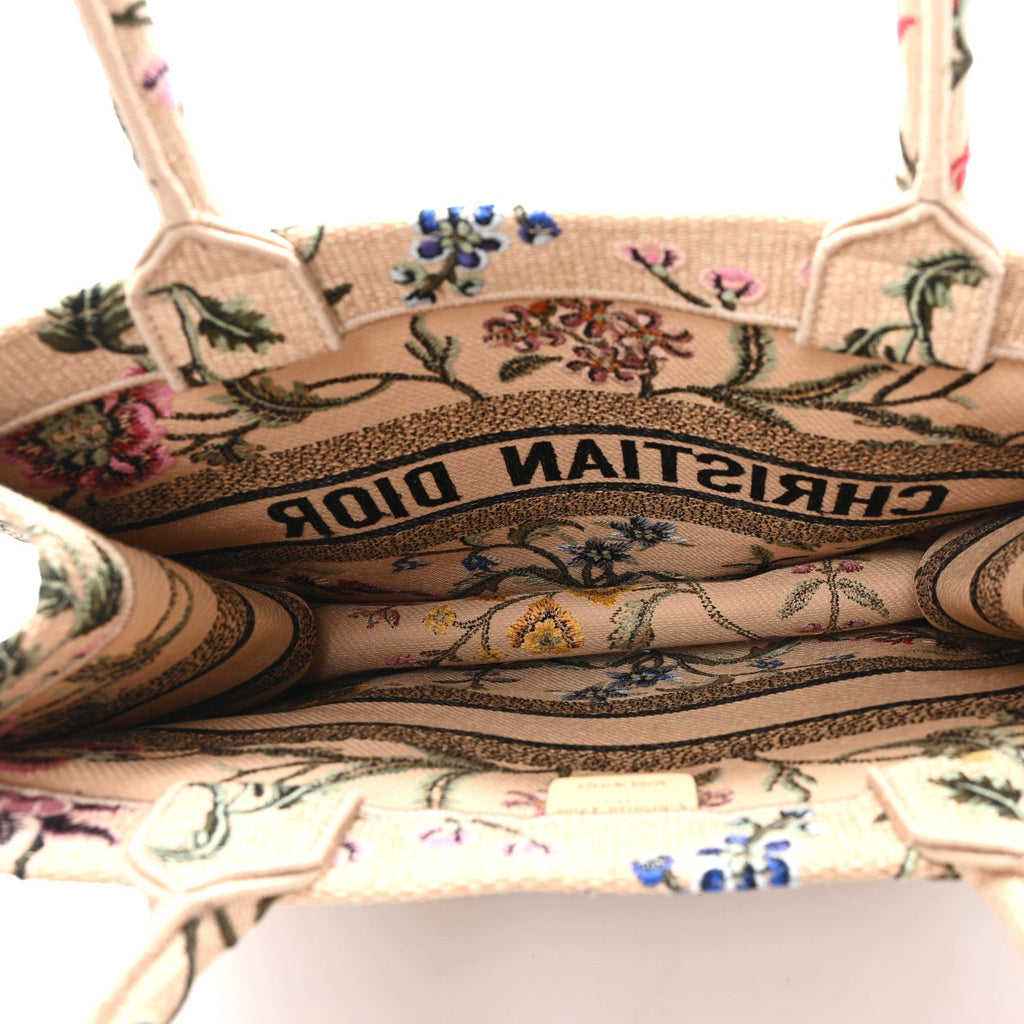 Raffia Embroidered Petites Fleurs Medium Book Tote Natural £¨ Direct shipment via from wholesalehk.shop