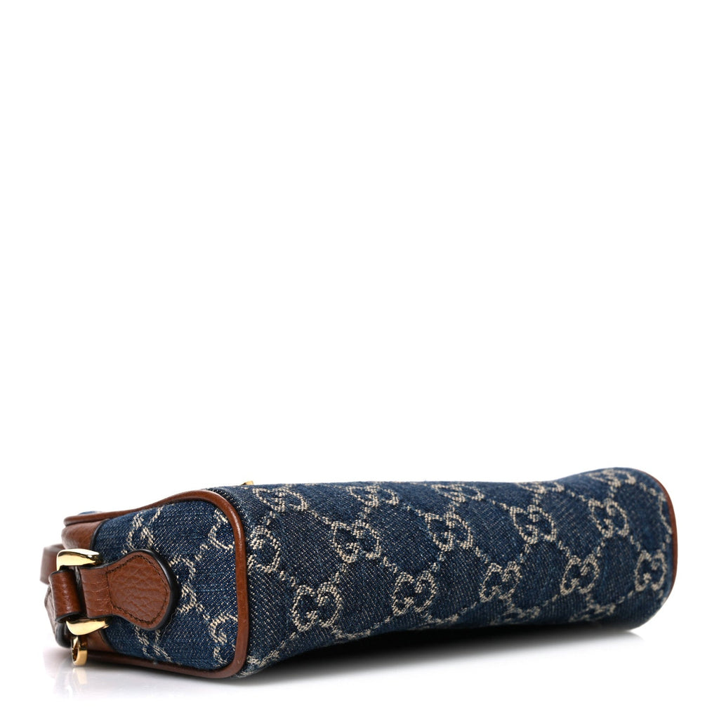 New Denim GG Monogram Dollar Calfskin Mini Ophidia Shoulder Bag Blue Tea Cuir Epilog wholesalehk.shop