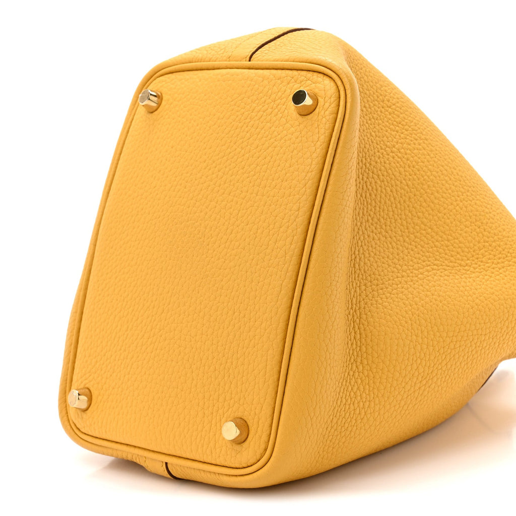 Taurillon Clemence Picotin Lock 18 PM Jaune Ambre £¨ Direct shipment via from wholesalehk.shop