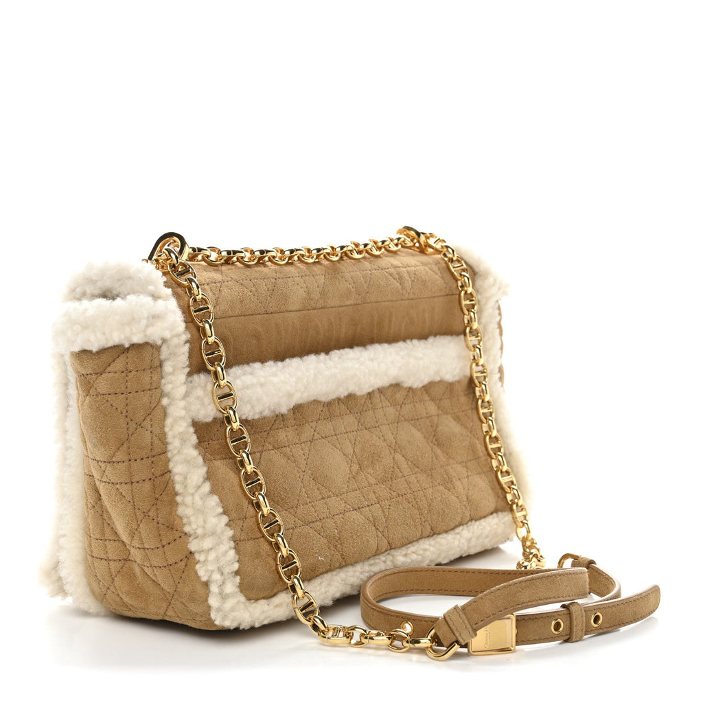 Shearling Cannage Large Caro Bag Camel wholesalehk.shop